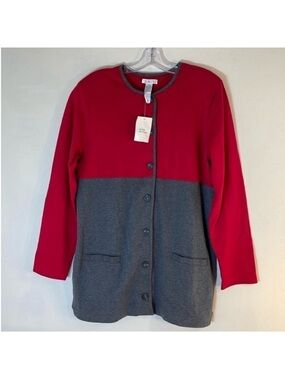 Talbots Cotton Color Block Jacket. Large. NWT.